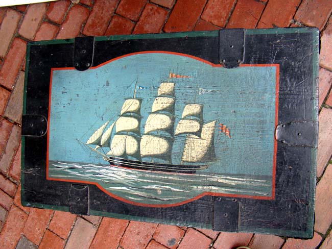 A charming 19th century seaman's trunk inscribed "Peter Still, First Mate, Chatham, 1891." — image 2